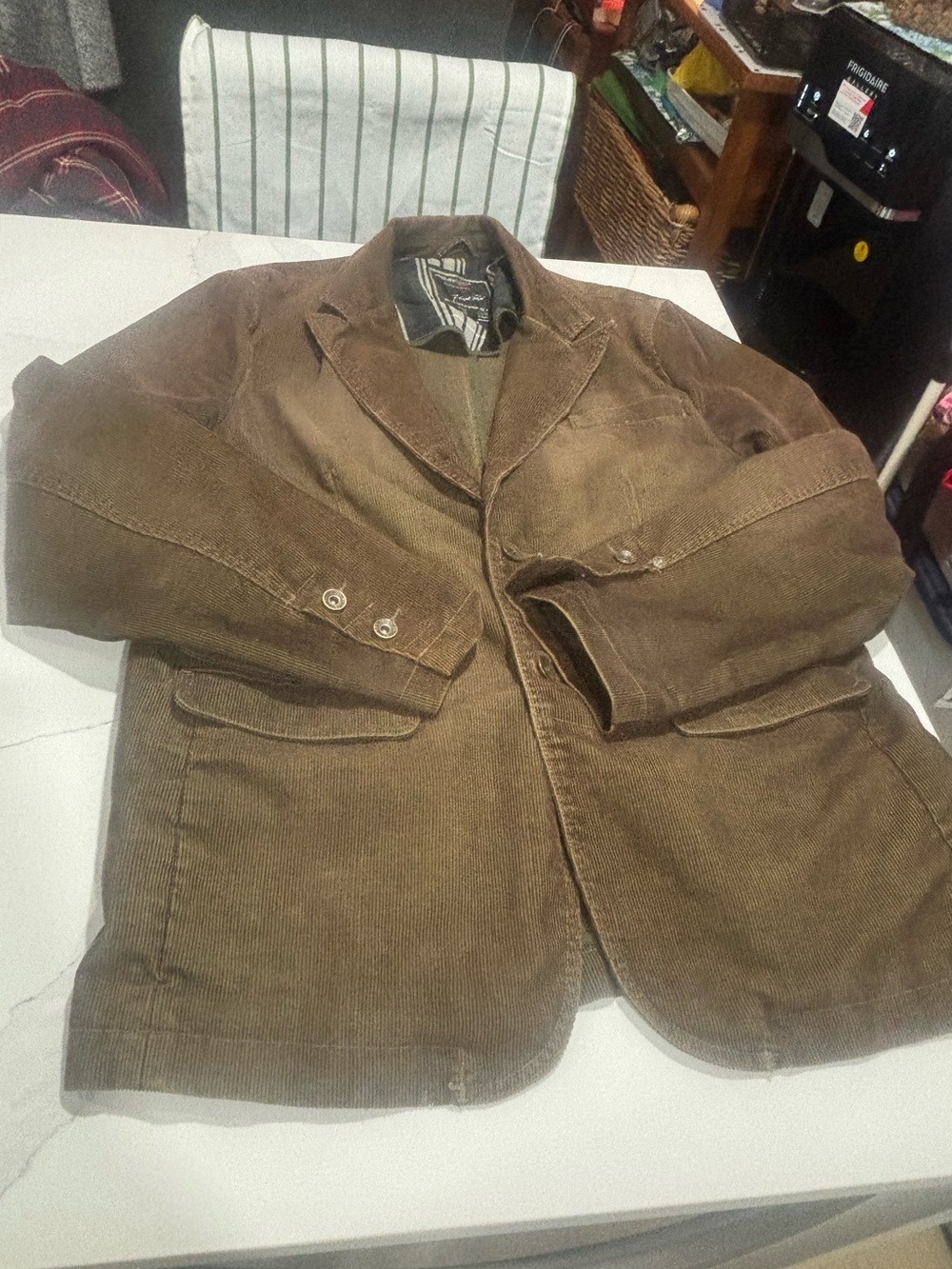 Modern retro projek raw Men's Brown Corduroy Sportcoat Jacket